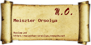 Meiszter Orsolya névjegykártya