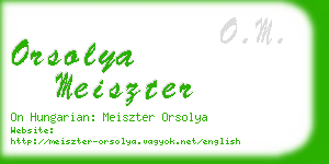 orsolya meiszter business card